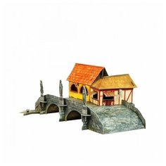 Умная бумага 3D пазл - серия Средневековый город - Торговый мост 28 деталей (537)