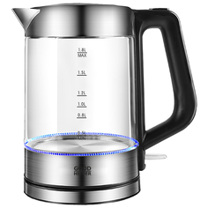 Чайник стеклянный электрический GoodHelper с подсветкой CHEGLSVET-001, прозрачный