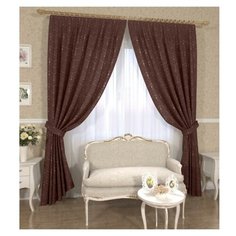 Шторы с подхватами 18530, 145*260 см, 2 шт, подхват 2 шт. Сирень