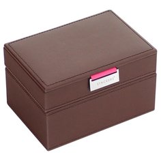 Двухэтажная шкатулка для хранения украшений размера "маленькая" коричневого цвета, серия - Stackers LC Designs