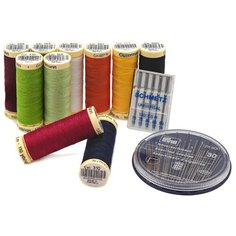 734562 Набор швейных ниток 100м с иголками, 10 катушек Гутерманн Gutermann