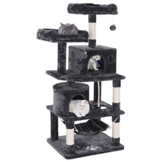 Игровой комплекс Pet БМФ "Комфорт два домика +гамак " черный для кошки