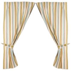 Штора кухонная с подхватами SANTALINO 100*180 см из 2 шт фрутта 100% х/б,полоска п/лен (850-831-1)