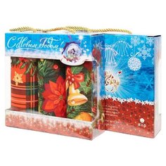 Набор полотенец из рогожки "Всё себе"; Еловые гирлянды; Набор из 3 штук