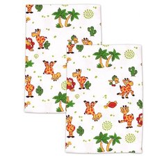 Пеленка фланелевая FlyZay 110x75 (Жираф)