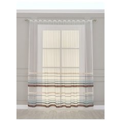 Тюль "Лиа" SANPA HOME COLLECTION, 300*270 см, бежевый/бирюзовый