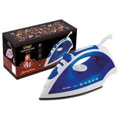 УТЮГ "МАТРЁНА" МА-048 2300 ВТ ПОДОШВА СТАЛЬ (1/10) СИНИЙ