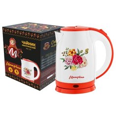 ЧАЙНИК ЭЛЕКТР. "МАТРЁНА" MA-120 1,8 Л (1/12) СТАЛЬ, ЦВЕТЫ