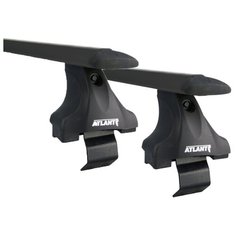 Багажник на крышу Atlant, 6031+7002+7169, черные крыловидные дуги 1,26м на Ниссан Кашкай 2014-2020 (без рейлингов), арт:215857