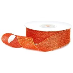 Лента упаковочная Veld co 48892 парчовая 2.5см х 22м - красная