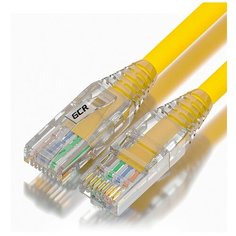 Патч-корд UTP 5м для подключения к интернету GCR LSZH кат5e ethernet high speed 1 Гбит/с CCA RJ45 малодымный желтый