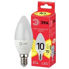 Лампа светодиодная ЭРА ECO LED B35-10W-827-E14 (диод, свеча, 10Вт, тепл, E14) ERA