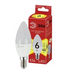 Лампа светодиодная ЭРА ECO LED B35-6W-827-E14 (диод, свеча, 6Вт, тепл, E14) ERA