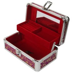 Металлическая шкатулка для украшений S-69 фиолетовый Ismat Decor