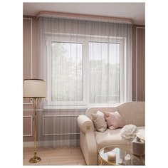 Тюль LEGRAND Грек 300*260 с утяжелителем серый