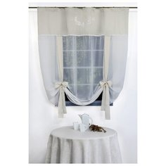 Тюль-экран Византия Нежный вальс, сливочный, 160х185 см