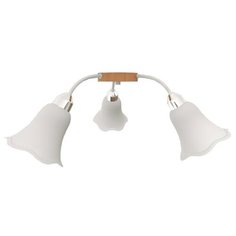 Люстра потолочная "Джолли", 3хE27x60Вт, белый и натуральный, Дубравия, 045-51-23