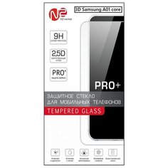 Стекло защитное 3D Samsung A01 core черная рамка (Арт.00162) N2