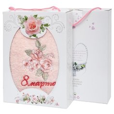 Подарочное махровое полотенце "Комплимент"; Пудра;Размер: 35 х 70 Всё себе