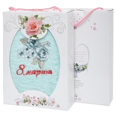 Подарочное махровое полотенце "Комплимент"; Мята;Размер: 35 х 70 Всё себе