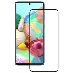Защитное стекло 3D для Samsung Galaxy A72 (2021), самсунг А72, полноклеевое, полноэкранное, черная рамка Deppa