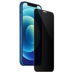 Защитное стекло 2.5D Антишпион Privacy для iPhone 12 Pro Max, айфон 12 про макс, полноклеевое, черная рамка Deppa