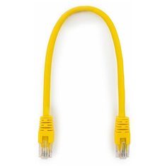 Патч-корд UTP Cablexpert PP6U-0.25M/Y кат.6, 0.25м, литой, многожильный (жёлтый)