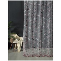 Штора/Тюль с вышивкой Magiza арт.25490, 200*270, розовый-венге