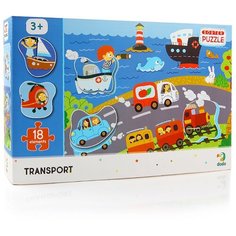 Пазл-сортер "Транспорт" 18 элементов Dodo