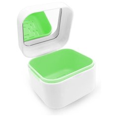 Контейнер для хранения протезов Dentalpik с зеркалом DP2, зеленый