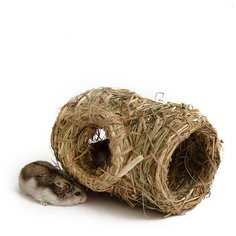 Домик (ТОННЕЛЬ) плетёный из сена AMARO HOME для грызунов, рептилий, птиц и прочих домашних животных