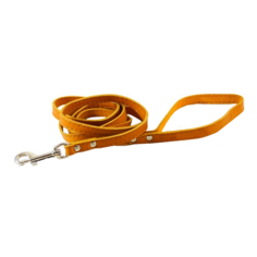 Поводок кожаный для собак двойной строченый рыжий 10 мм х 1,2 м ZooMaster (1 шт) Зоомастер