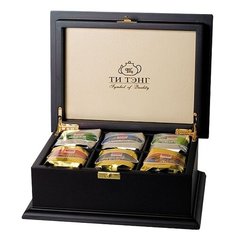Tea Tang Зеленый и черный чай ТИ ТЭНГ набор в деревянной шкатулке, 6 видов по 50 г.