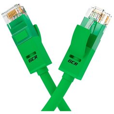 Кабель LAN для подключения интернета GCR cat5e RJ45 UTP 30м патч-корд patch cord шнур провод для роутер smart TV ПК зеленый литой