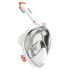 Набор для плавания BRADEX полнолицевой, размер S/M белый/оранжевый