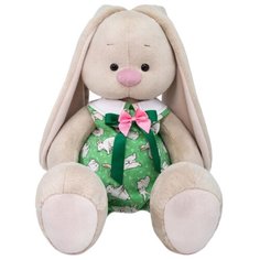 Мягкая игрушка Зайка Ми в зелёном комбинезоне с кроликами 34 см