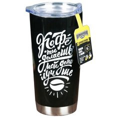 Термокружка Komandor Кофе, 0.5 л черный