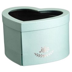 Коробка подарочная Yiwu Zhousima Crafts сердце с окном 25 х 15 х 22 см голубой