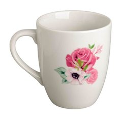 Дорого внимание Кружка Розы и пионы 330 мл белый/розовый