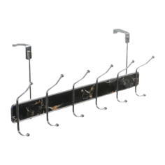 Вешалка Доляна Мрамор черный 4686362 хром