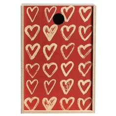 Коробка подарочная Дарите счастье Сердца 30 x 12 x 20 см белый/красный