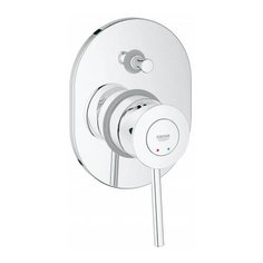 Смеситель для ванны с подключением душа Grohe BauClassic 29047000 однорычажный встраиваемый хром