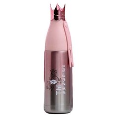 Классический термос Komandor Ты уникальная, 0.35 л розовый