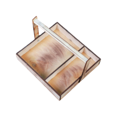 Кашпо Дарим красиво Макарунас Лайт ручка складная, 25×23×4.5 см бежевый