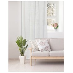 Портьеры Этель Плавные ромбы на ленте 270 см белый