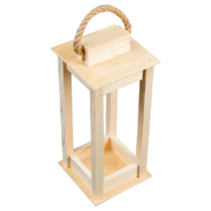 Кашпо Дарим красиво Фонарик 12х12х30 см натуральный