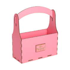 Кашпо Дарите счастье для улицы Будь счастлив 23.2 × 9.5 × 26.5 см розовый