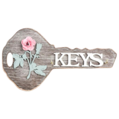 Вешалка Yiwu Zhousima Crafts Ключик с розой 5180260 коричневый