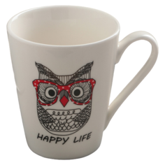Доляна Кружка Сова хипстер 320 мл белый
