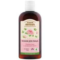 Зелёная Аптека Тоник для лица Розовая вода и миндальное масло, 200 мл